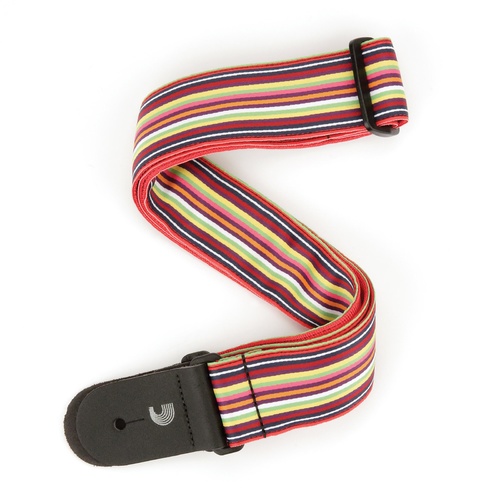 Latin Line Art Guitar Strap, Multi Colored - by D'Addario