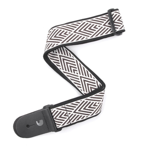 2 Inch Guitar Strap, African Geometric, - Cream, by D'Addario