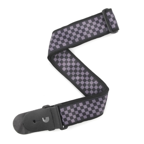 2 Inch Guitar Strap, Checkerboard - Take it to Black, by D'Addario