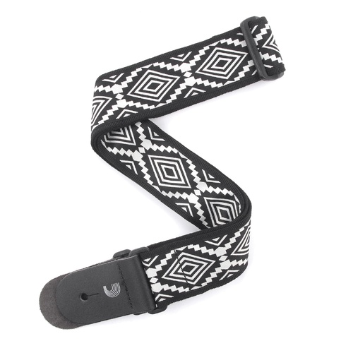 2 Inch Guitar Strap, Guatemalan - Black, by D'Addario