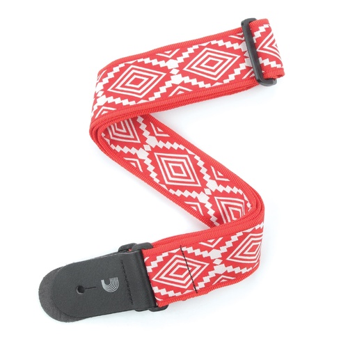 2 Inch Guitar Strap, Guatemalan - Red, by D'Addario