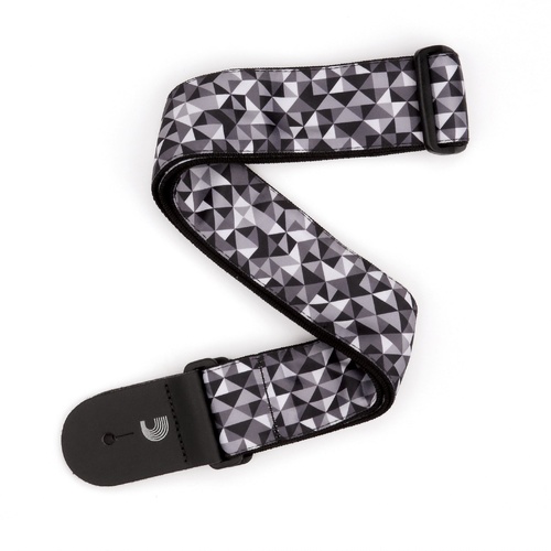 Woven Guitar Strap, African Geometrics, Grey, by D'Addario