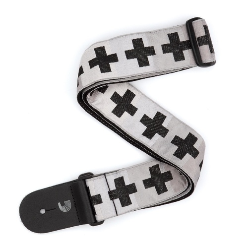 Woven Guitar Strap, Checkered Crosses, by D'Addario