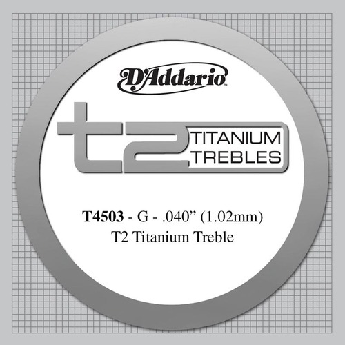 D'Addario T2 Titanium Treble Classical Guitar Single String, Normal Tension, Third String