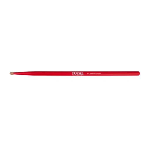 Total Percussion 5A Wood Tip Drumsticks with Red Finish