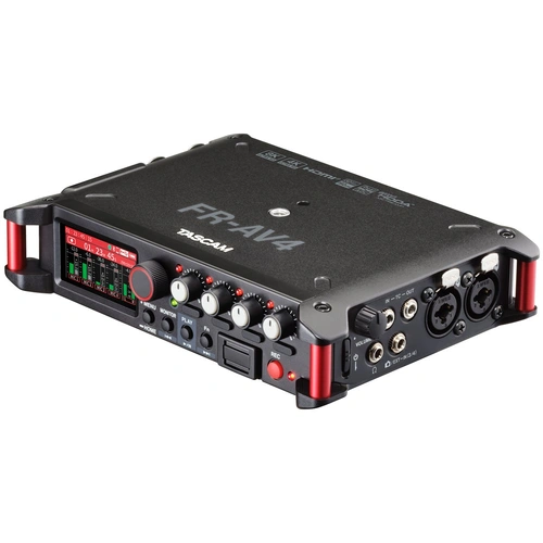 Tascam FR-AV4 Linear PCM Recorder with 4 XLR/TRS Inputs, Timecode Sync, HDMI I/O, 32-Bit Float Recording, Portable Design