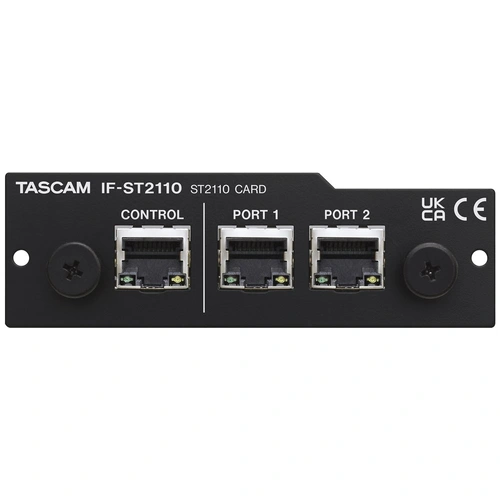 Tascam IF-ST2110 SMPTE ST2110 Expansion Card with 64 In/Out, WebUI, Redundancy, and Independent Control Ports for IP Audio Transmission