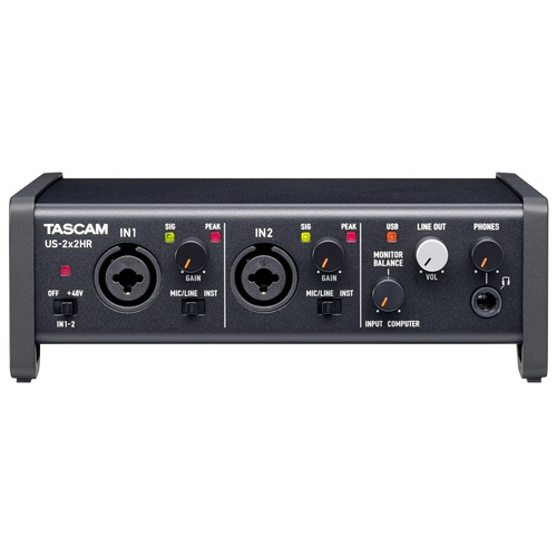 Tascam US-2x2HR 2-In/2-Out USB-C Audio/MIDI Interface with Loopback Function and 192 kHz Support