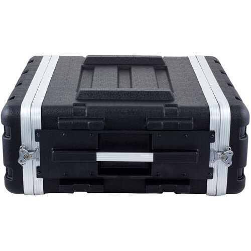 Torque 4U ABS Rack Case in Black - 17" Deep, Lightweight, Impact-Resistant, with Aluminum Rails, Handles, and Butterfly Latches