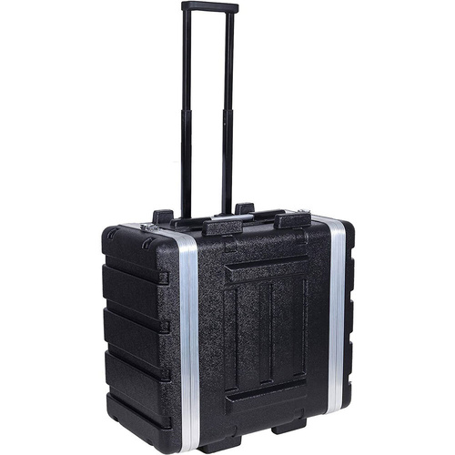 Torque ABS 3U Rack Case with Wheels, 17" Deep, Lightweight, Black
