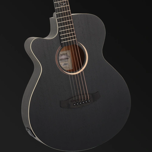 Tanglewood Blackbird TB4-CE-LH Left Hand Super Folk Cutaway Acoustic Guitar Smokestack Satin