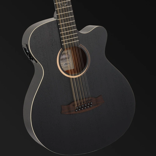 Tanglewood Blackbird TB412CE 12-String Super Folk Cutaway Acoustic Guitar Smokestack Satin