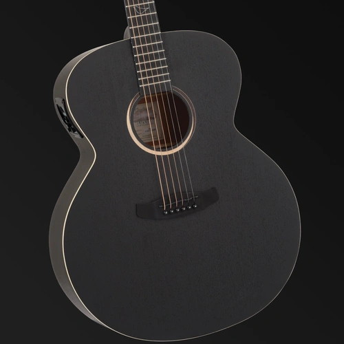 Tanglewood Blackbird TB7-E Super Jumbo A/E Guitar Smokestack Black Satin