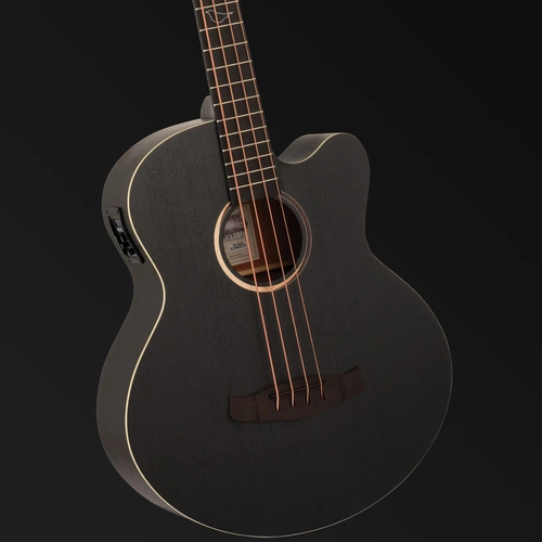 Tanglewood Blackbird TB7AB-CE Acoustic Bass Cutaway Electric Smokestack Satin