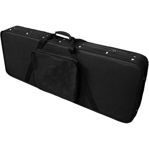 Torque Poly Foam Electric Bass Guitar Case - Heavy Duty Black Nylon Exterior