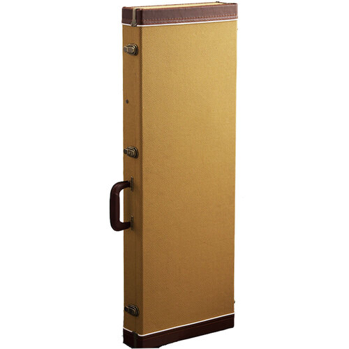 Torque Wooden Rectangular Bass Guitar Case with Plush Interior and Tweed Finish