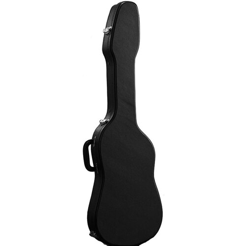 Torque Wooden Electric Bass Guitar Case - Black Finish, Multi-ply Construction, Plush Interior, Lockable, with Storage Compartment