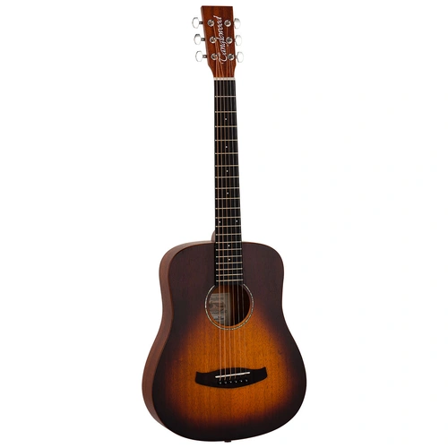 Tanglewood Crossroads TC2 Traveller Acoustic Guitar - Mahogany Body, Whiskey Burst Satin Finish