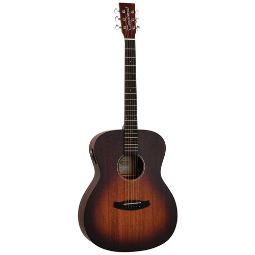 Tanglewood Crossroads Orchestra Guitar with Pickup TC3-E, Mahogany, Whiskey Burst Satin Finish, Tanglewood TEQ-MX EQ
