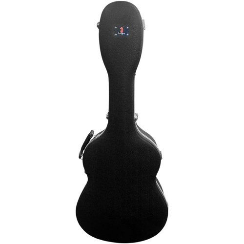 Torque Deluxe ABS Classical Guitar Case - Black Finish, Molded, EPS Foam Interior, Lockable Latch, Storage Compartment, Heavy-Duty Aluminum Valance