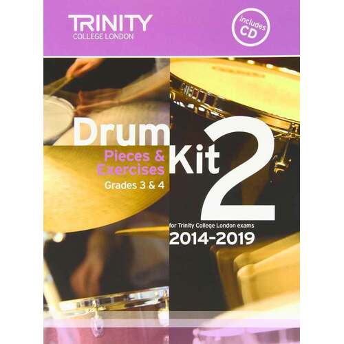 Drum Kit Exam Pieces and Studies Gr 3and4 2014 -2019 (Softcover Book/CD)