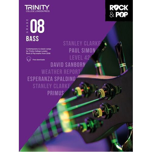 Trinity Rock and Pop Bass Gr 8 2018 (Softcover Book)