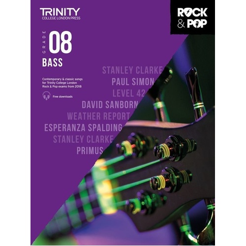 Trinity Rock & Pop Bass - Grade 8 2018