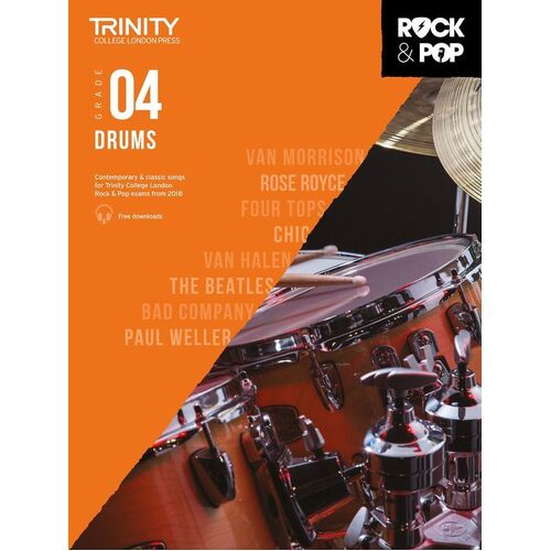 Trinity Rock and Pop Drums Gr 4 2018 (Softcover Book)