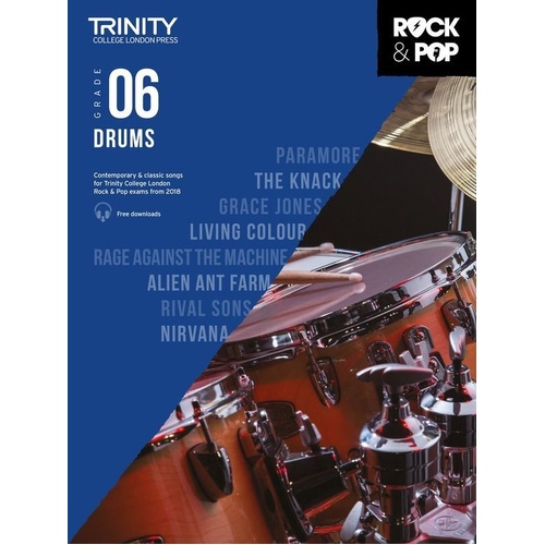Trinity Rock & Pop Drums Grade 6 2018