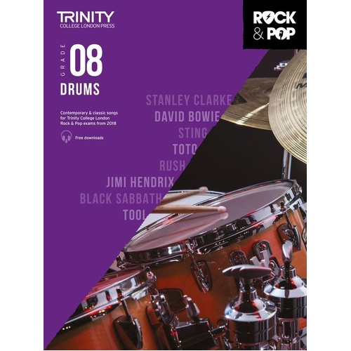 Trinity Rock & Pop Drums Grade 8 2018 TCL017062
