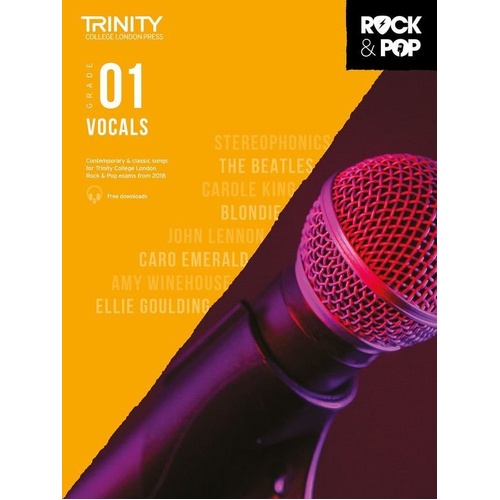 Trinity Rock & Pop Vocals - Grade 1 2018