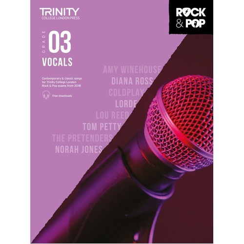 Trinity Rock & Pop Vocals Grade 3 2018