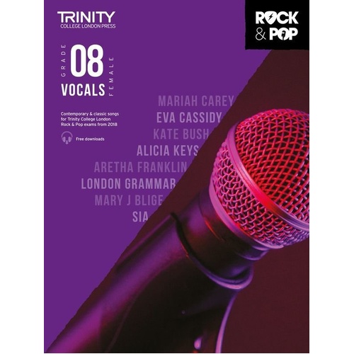 Trinity Rock & Pop Female Vocals Grade 8 2018