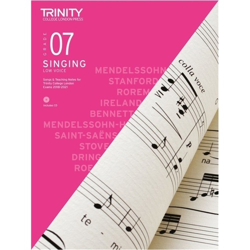 Trinity Singing Grade 7 2018 Low Voice BK/CD