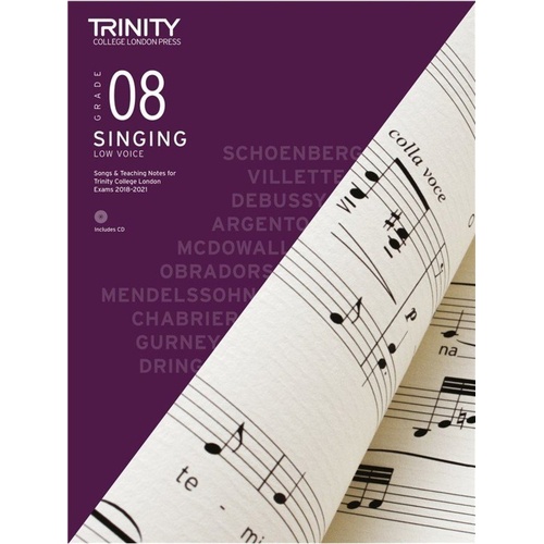 Trinity Singing Grade 8 2018 Low Voice BK/CD