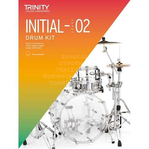 Trinity Drum Kit Exam Pieces 2020-23 Initial-Grade 2
