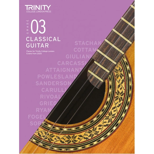 Trinity Classical Guitar Exam Pieces 2020-2023 Grade 3