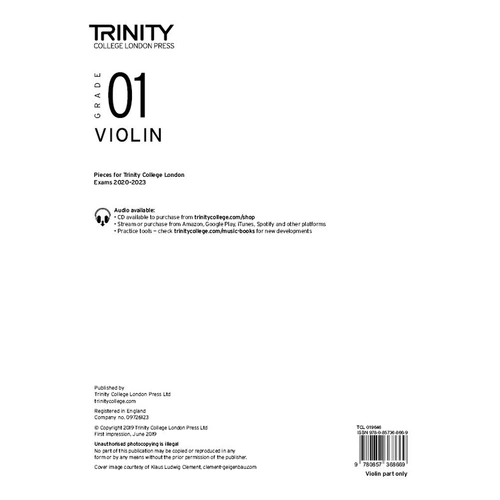 Trinity Violin Exam Pieces 2020-2023 Grade 1 Violin Part
