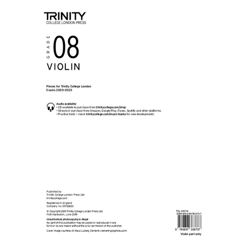 Trinity Violin Exam Pieces 2020-2023 Grade 8 Violin Part