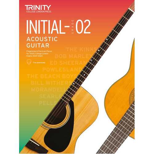 Trinity Acoustic Guitar Pieces 2020-23 Initial to Grade 2 Exam Book
