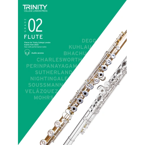 Trinity Flute Exam Pieces 2023 Grade 2 - 32 Pages, Includes Demo & Backing Audio
