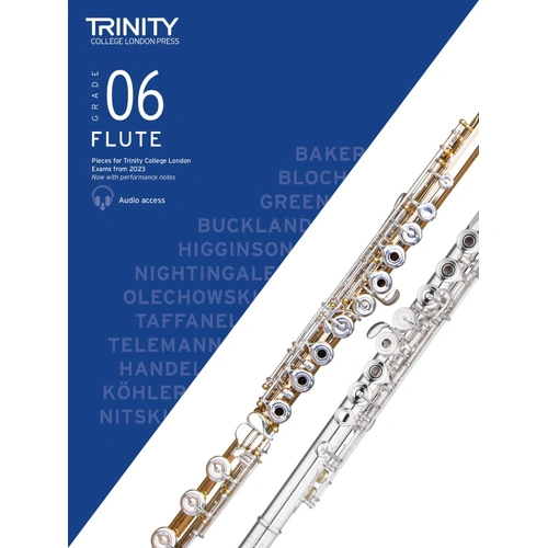 Trinity Flute Exam Pieces 2023 Grade 6 - 60 Pages, Includes Demo & Backing Audio