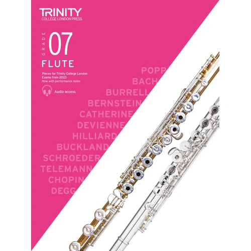 Trinity Flute Exam Pieces 2023 Grade 7 - 80 Pages with Accompanied & Unaccompanied Selections