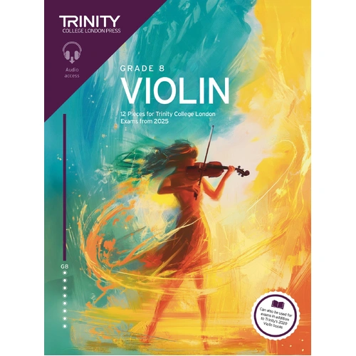 Trinity Violin Grade 8 Exam Book 2025 with Online Audio and Performance Notes