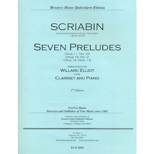 Scriabin - 7 Preludes For Clarinet And Piano