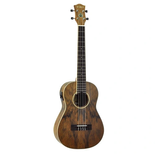Tiki 4 Series Daowood Electric Baritone Ukulele with Gig Bag Natural Satin TDB-4P-NST