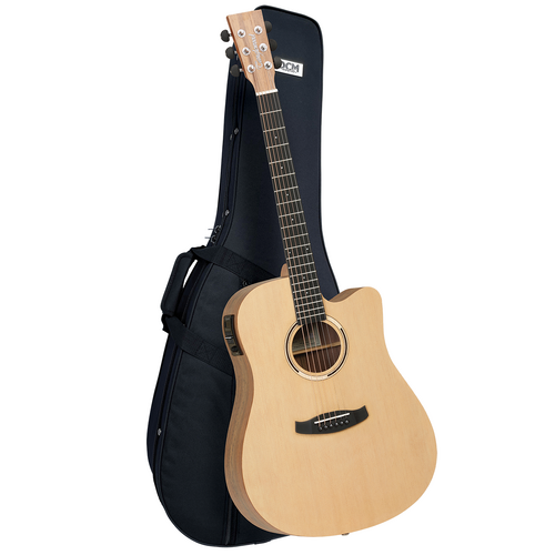 Tanglewood TDBTDCEHR Discovery Exotic Dreadnought C/E Hawaiian Rainwood with DCM Premium Case (TDBTDCEHR-P)