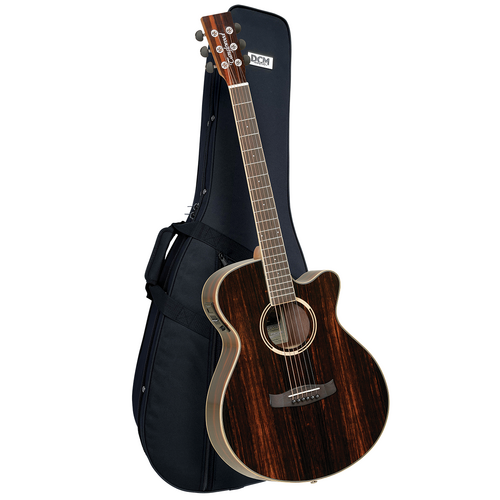 Tanglewood TDBTSFCEAEB Discovery Exotic Superfolk C/E All Ebony with DCM Premium Case (TDBTSFCEAEB-P)