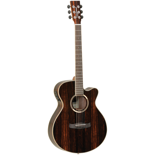 Tanglewood Discovery Exotic Super Folk C/E All Ebony Acoustic Guitar TDBTSFCEAEB