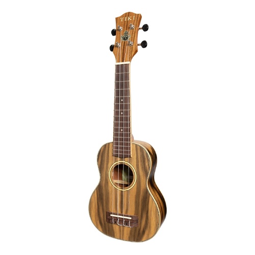 Tiki TDS-4-NST '4 Series' Daowood Soprano Ukulele with Padded Gig Bag - Natural Satin